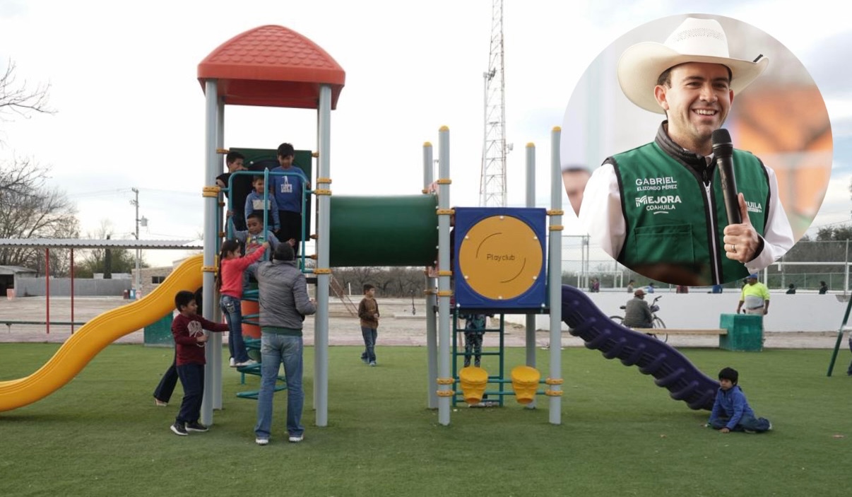 Transforman el Ejido Los Álamos: Entrega Mejora Coahuila rehabilitación de plaza y cancha